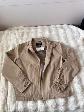 Abercrombie Tan Cotton Zip Jacket